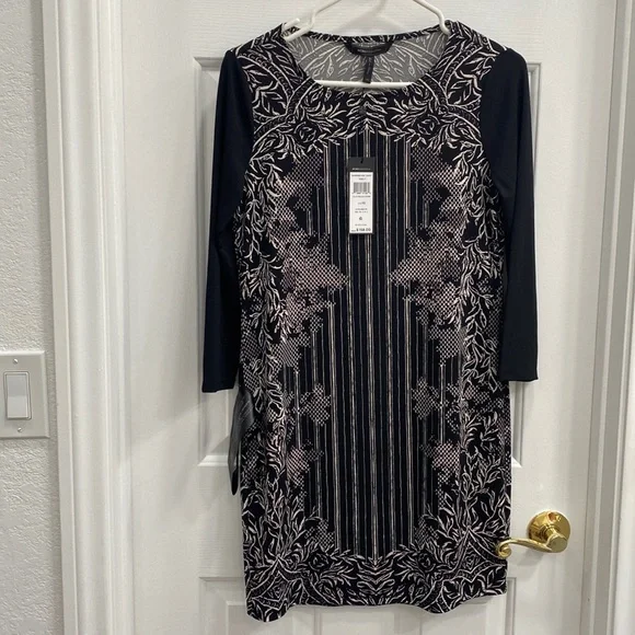 bcbg black comb dress BCBGMaxAzria embossed vegan leather dress with a twisted halter neckline and subtle sheen Cowl Neck Halter Gown